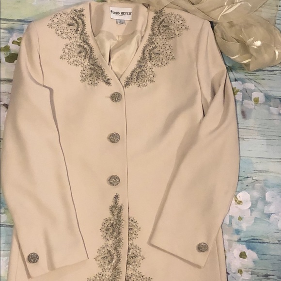 John Meyer Dress Coat w/ Matching Scarf - Picture 2 of 7